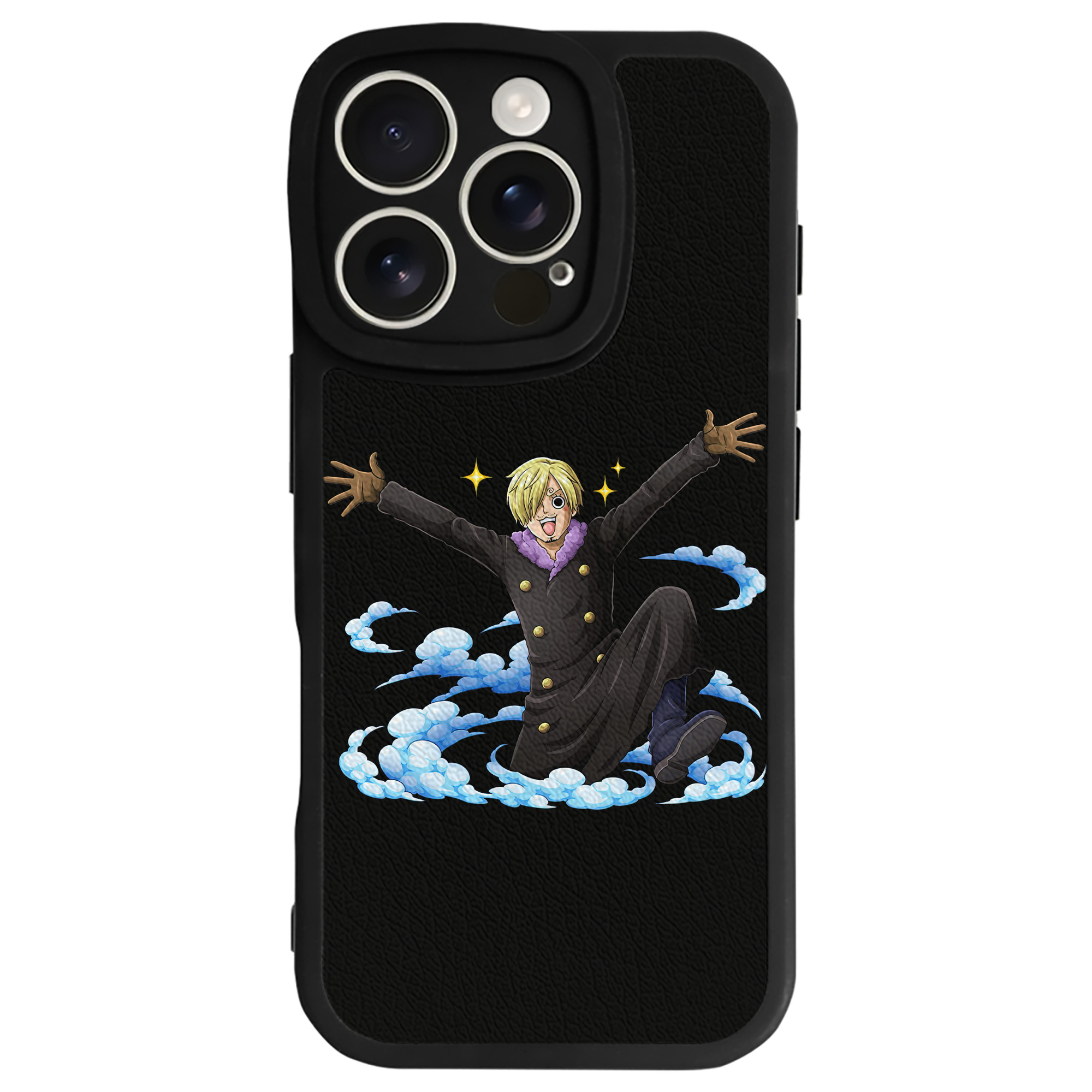 （画像用） ワンピース サンジ ONE PIECE Sanji 【iPhone 16シリーズ対応】シリコンスマホケース（レザー調） 材質：シリコン